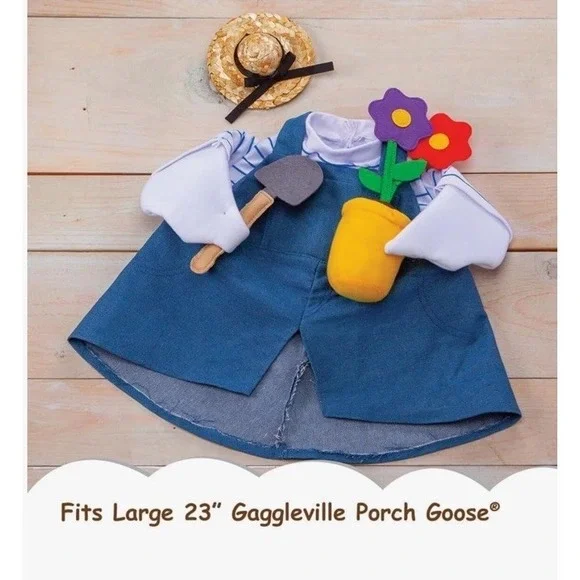 Gardener Large Goose Outfit Outdoor Decor by Gaggleville NEW - Picture 6 of 6